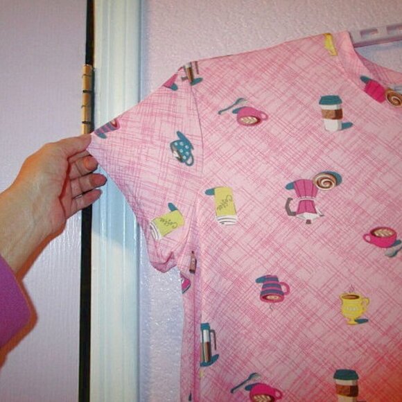 Joyspun COFFEE LOVERS Sleep Size L XL DRESS Soft JERSEY House POCKETS Coverup - Picture 3 of 9